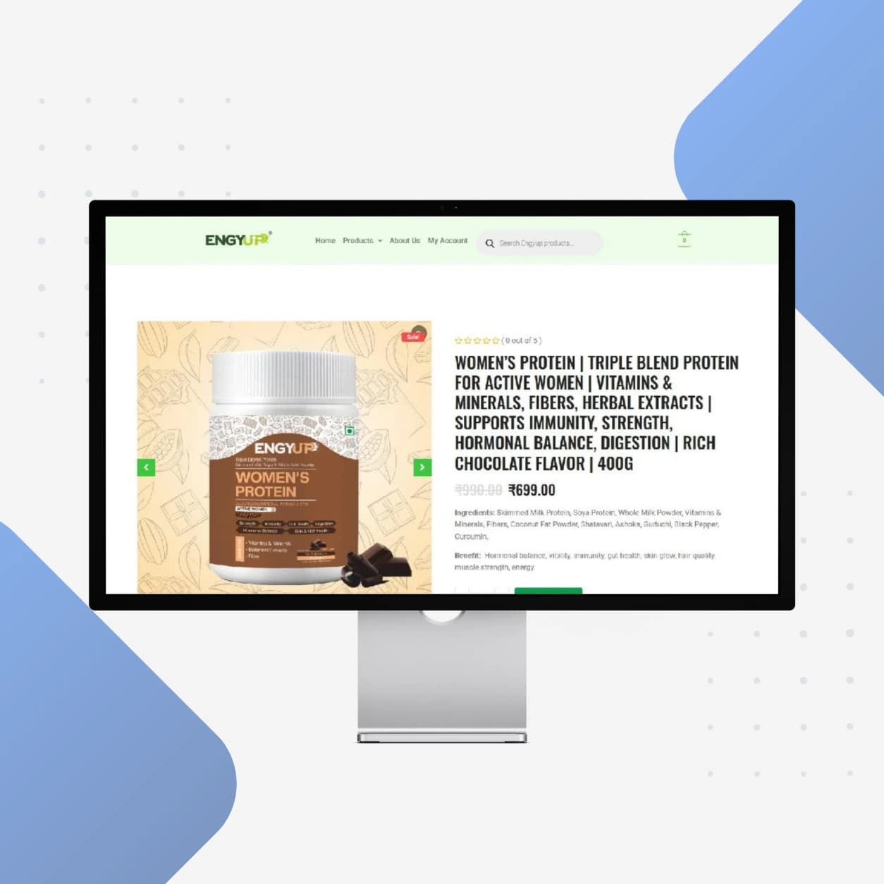 EngyUp e-commerce portfolio screenshot