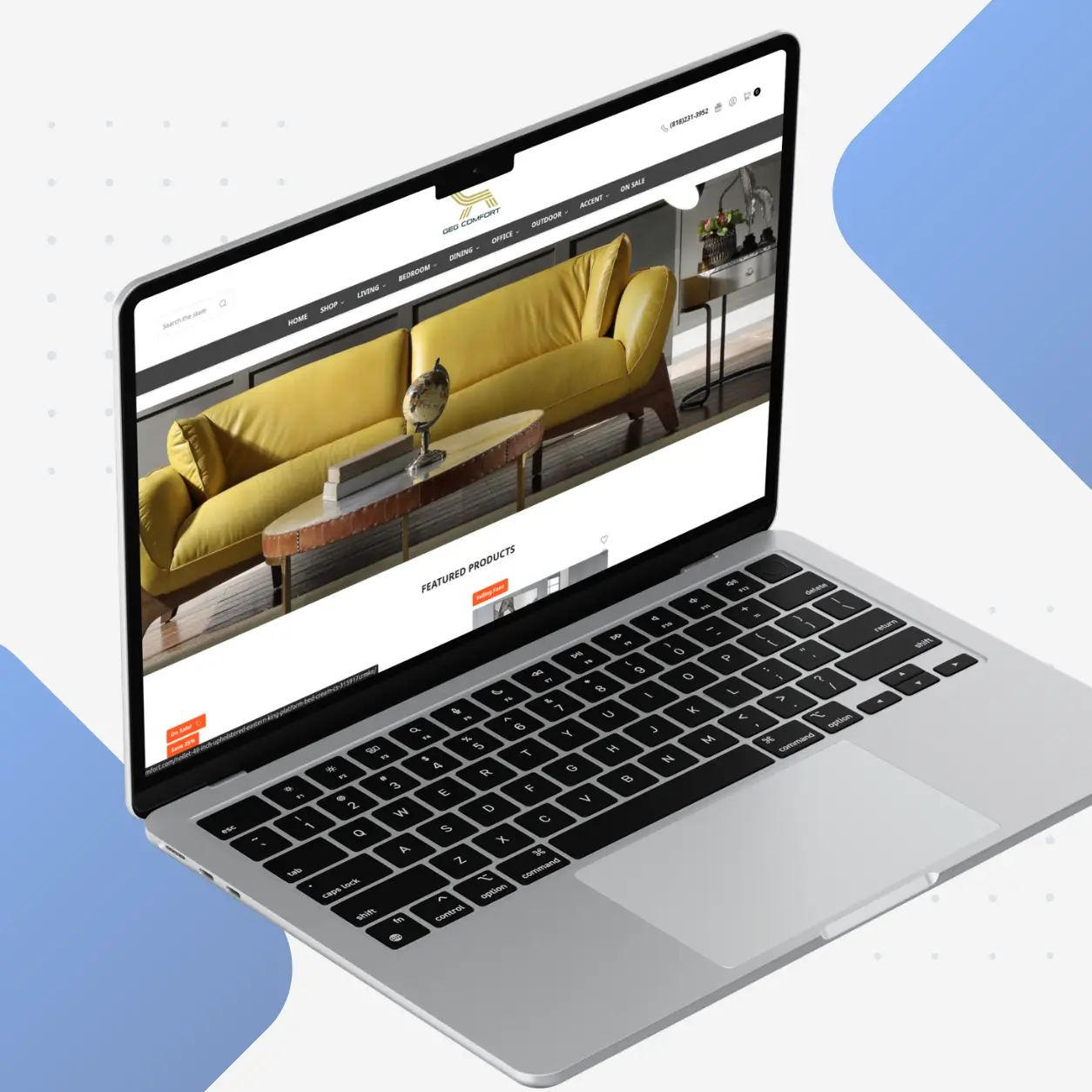 GegComfort e-commerce portfolio screenshot